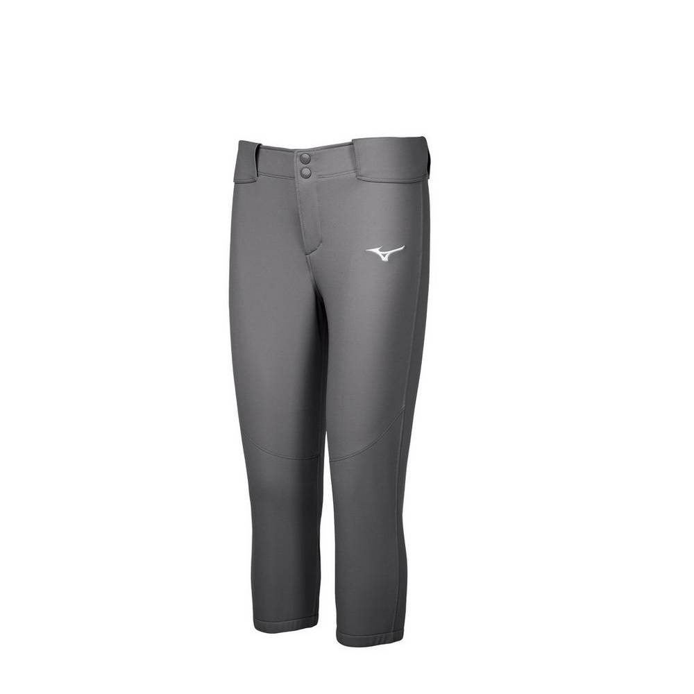 Pantaloni Mizuno Softball Belted Stretch Donna - Grigie - 80132-VFEH